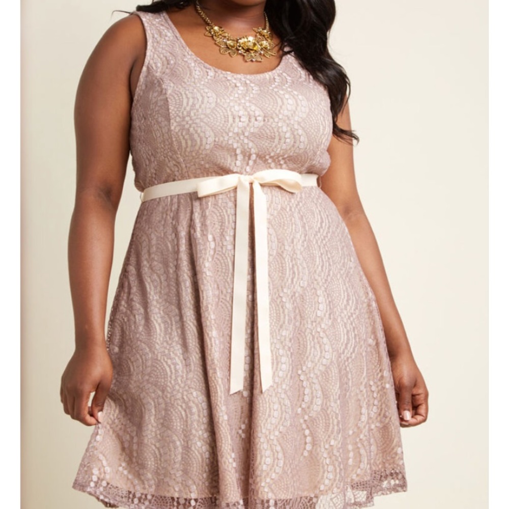 ModCloth Lace Overlay Party Dress